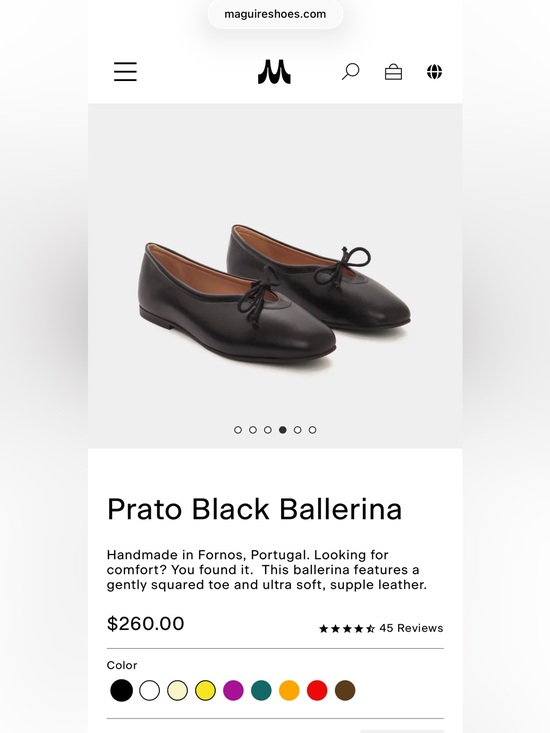 Maguire Shoes - MAGUIRE Prato Black Ballerina Flats